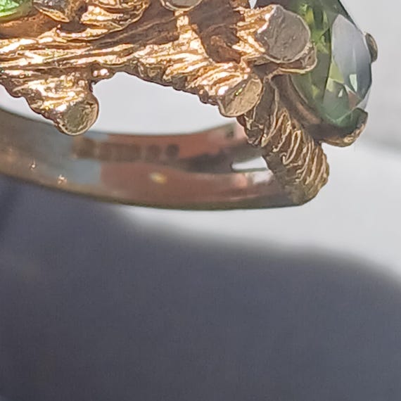 1972 Vintage Brutalist Solid Gold Statement Ring,… - image 5