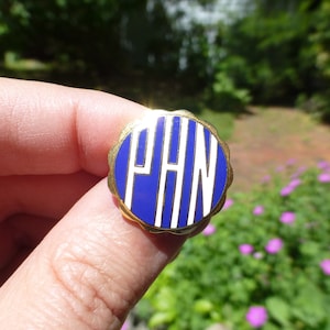 Antique Enamel P.H.N. Art Deco Brooch, Circa 1940s, Amazing Unique Pin, Good Condition, Wow! Look!