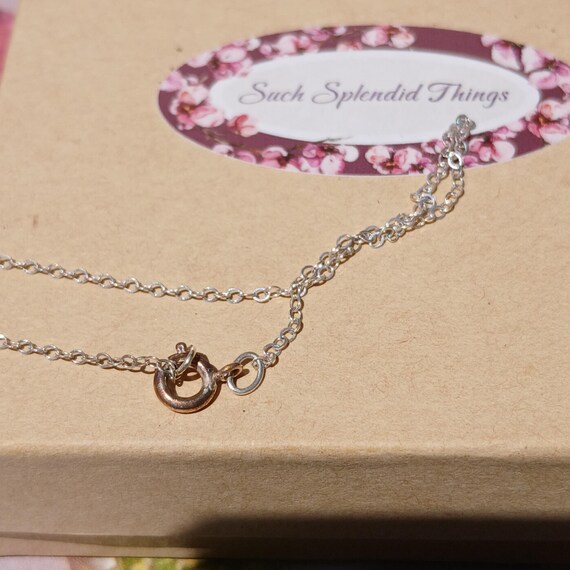 Antique Solid Sterling Silver Cross Necklace, 18'… - image 7