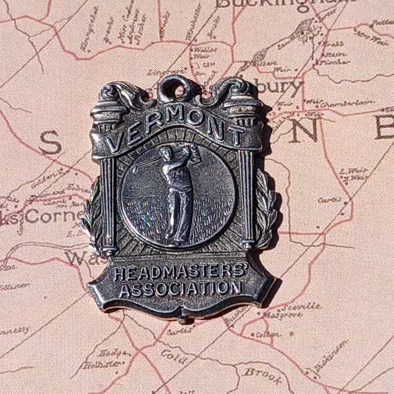 Unique Vintage Solid Sterling Silver Vermont Pend… - image 2