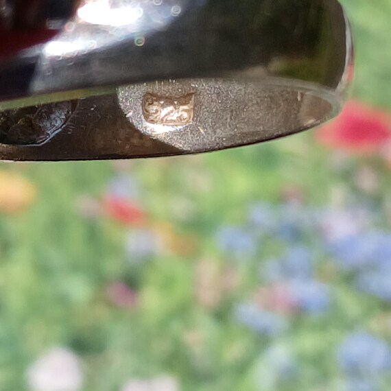 Vintage Leaf Pattern Solid Sterling Silver Bold P… - image 7