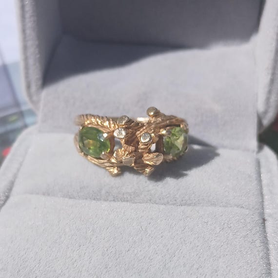 1972 Vintage Brutalist Solid Gold Statement Ring,… - image 3