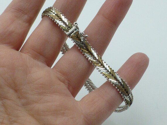 Vintage Reversible Solid Sterling Silver Bracelet… - image 2