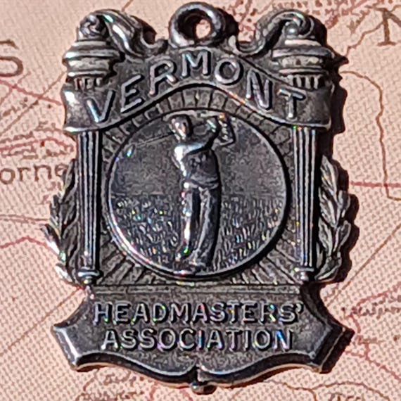 Unique Vintage Solid Sterling Silver Vermont Pend… - image 1