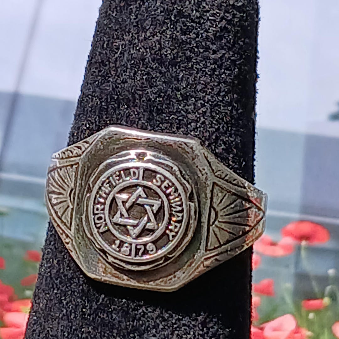 Seminary Rings Antique Art Deco 1920s Solid Sterling Silver Northfield Ladies Seminary ...