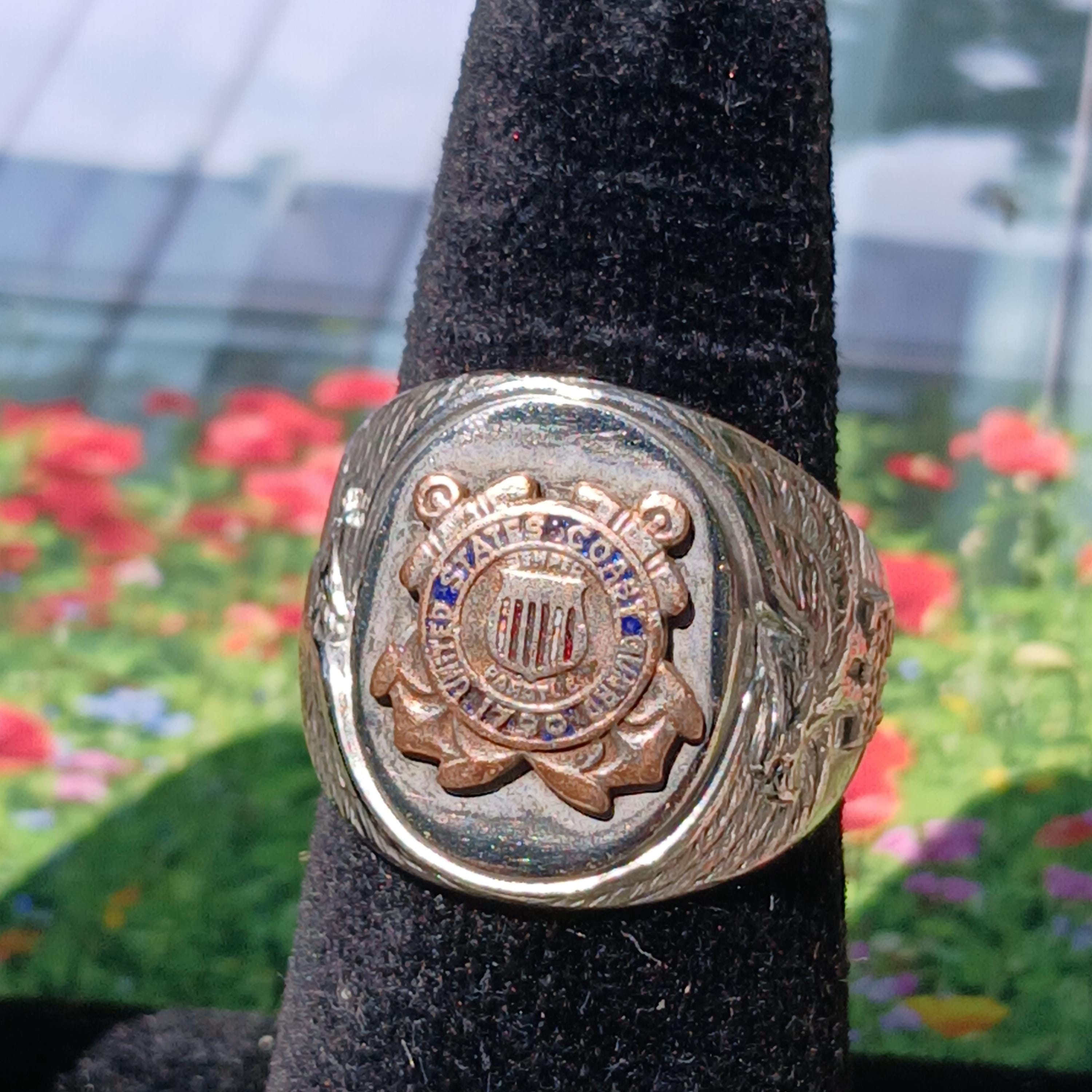 【1975年製】USCG コストガード ヴィンテージ ミリタリーリング 23号 Vintage Coast Guard Military Rings - Etsy