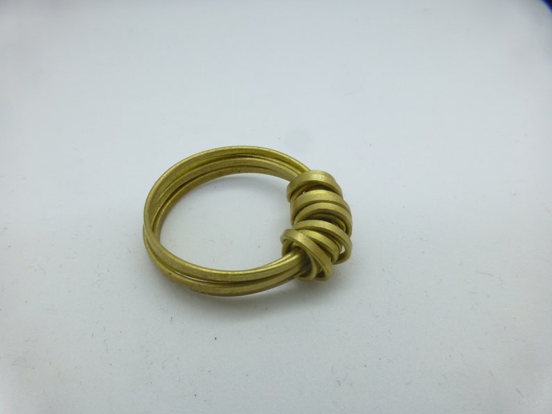 Nice Size Perfect Gift for Everyday Wear Unique Design Artisan Vintage Handmade Bronze Wire Ring 7
