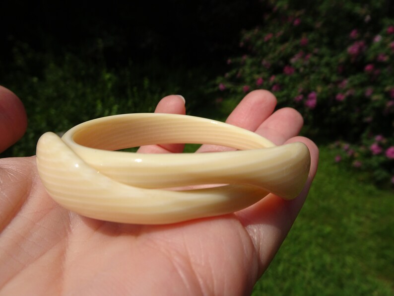 Wonderful Example of Snake Jewelry Great Bangle Circa 1920 Antique Celluloid Snake Bracelet Look!