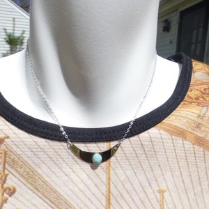 Vintage Sterling Silver Turquoise Necklace, 15&#39;&#39; Chain, Adorable Necklace, Very Good Condition, Wow!