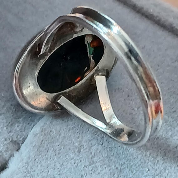 Antique Solid Sterling Silver Dragon's Breath Rin… - image 7