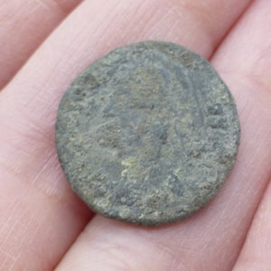 Genuine Ancient Roman Bronze Coin, Very Old, Great for Collectors or to Use in Jewelry Making! Look!