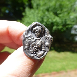 Antique Victorian Sterling Silver Lady Art Nouveau Brooch, Antique Brooch, 1890s, Unusual, Wow! Gift Idea