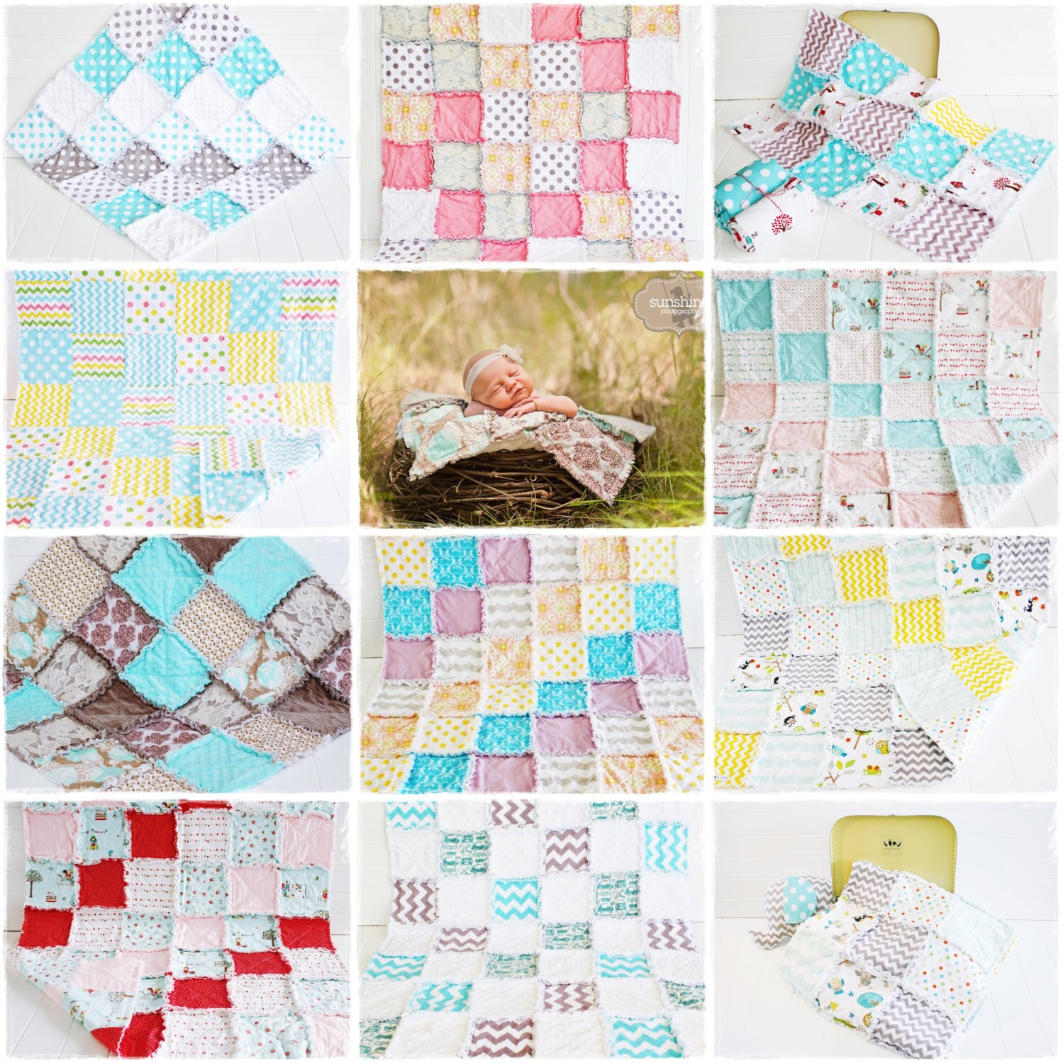 Reversable Rag Quilt Pattern Reversible Rag Quilt Sewing Pattern PDF | Beginner Rag Quilt Tutorial ...
