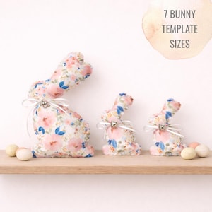 Fabric Easter Bunnies - 7 Sizes - Digital PDF Sewing Pattern