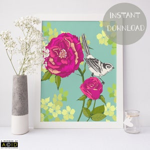 Printable Wall Art, Floral Nursery Decor - Etsy UK