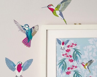 Hummingbird Wall Stickers,  Bird Wall Decals
