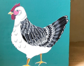 Chicken Wall Sticker, French Hen Decal