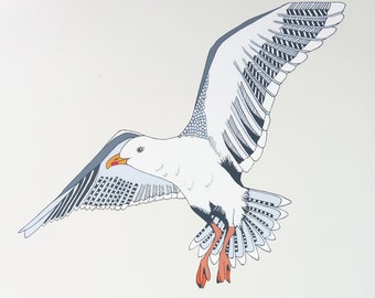 Seagull Wall Sticker, Seaside Wall art