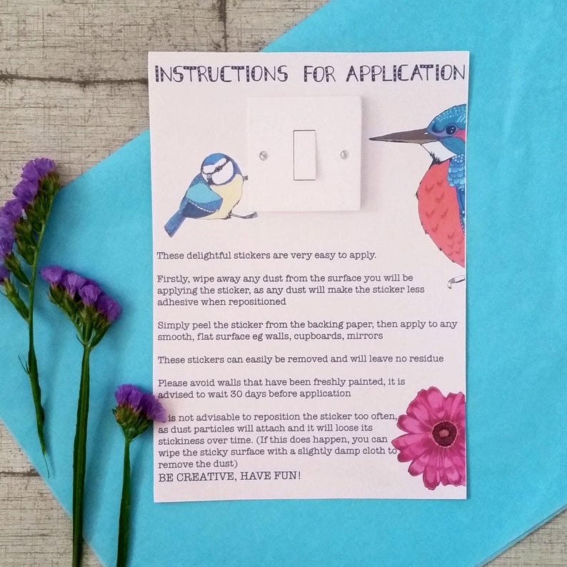 Zebra Finch Light Switch Decal Bird Wall Sticker Australian Etsy