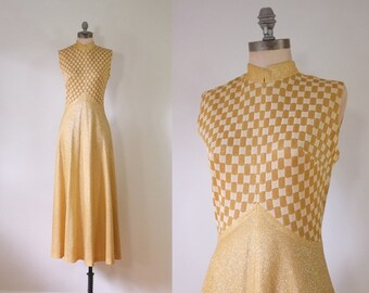 vintage gold dress