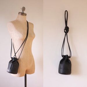 Guy Laroche Leather Bucket Bag - Black Bucket Bags, Handbags - GUY20301