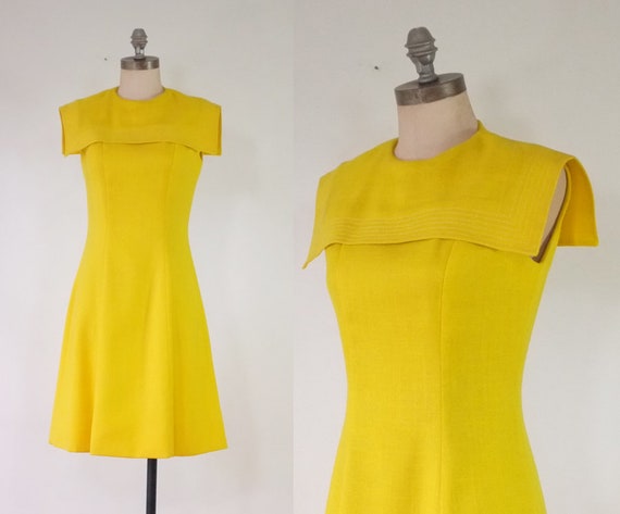 vintage yellow dress | vintage 1960s yellow sailor