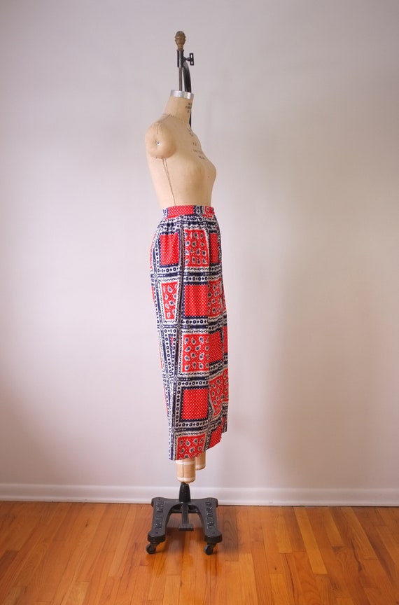 vintage bandana skirt | vintage 1970s bandana max… - image 3