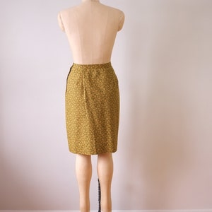 vintage floral skirt suit vintage 1960s green and yellow floral skirt suit vintage Westbury blazer and skirt set image 9