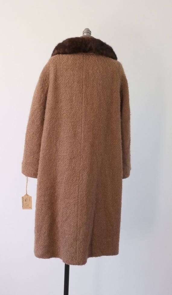 vintage coat |  brown boucle wool coat | 1960s br… - image 4