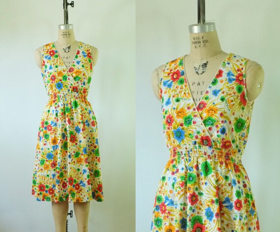 vintage floral dress | vintage 1970s floral sundre