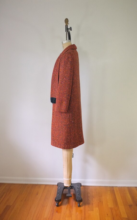 vintage coat | vintage 1970s tweed attached scarf… - image 5