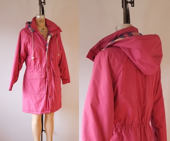 vintage woolrich parka | vintage 1980s pink parka