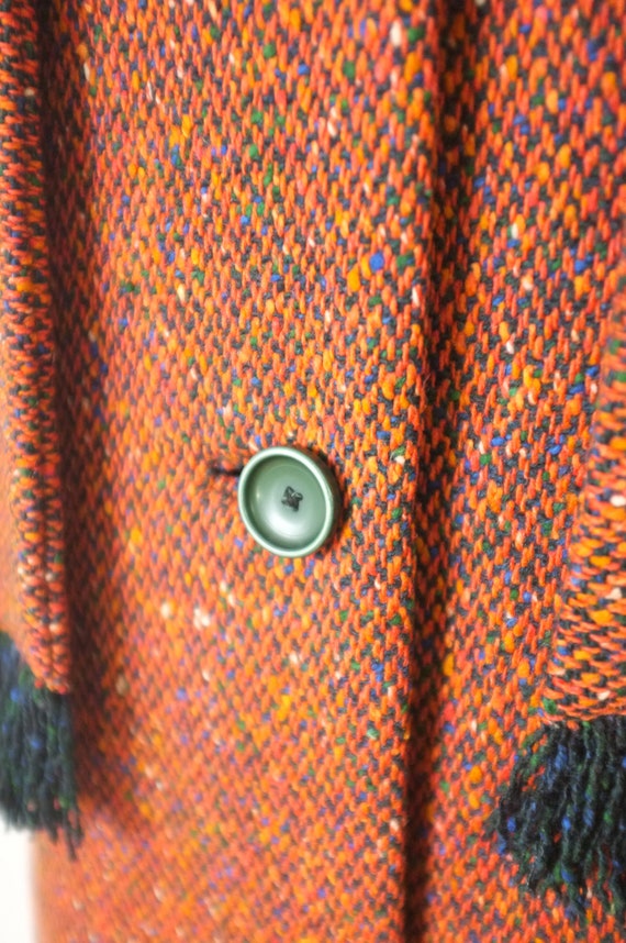 vintage coat | vintage 1970s tweed attached scarf… - image 7