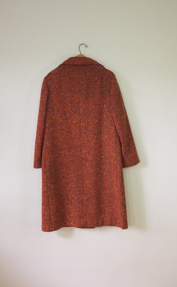 vintage coat | vintage 1970s tweed attached scarf… - image 9