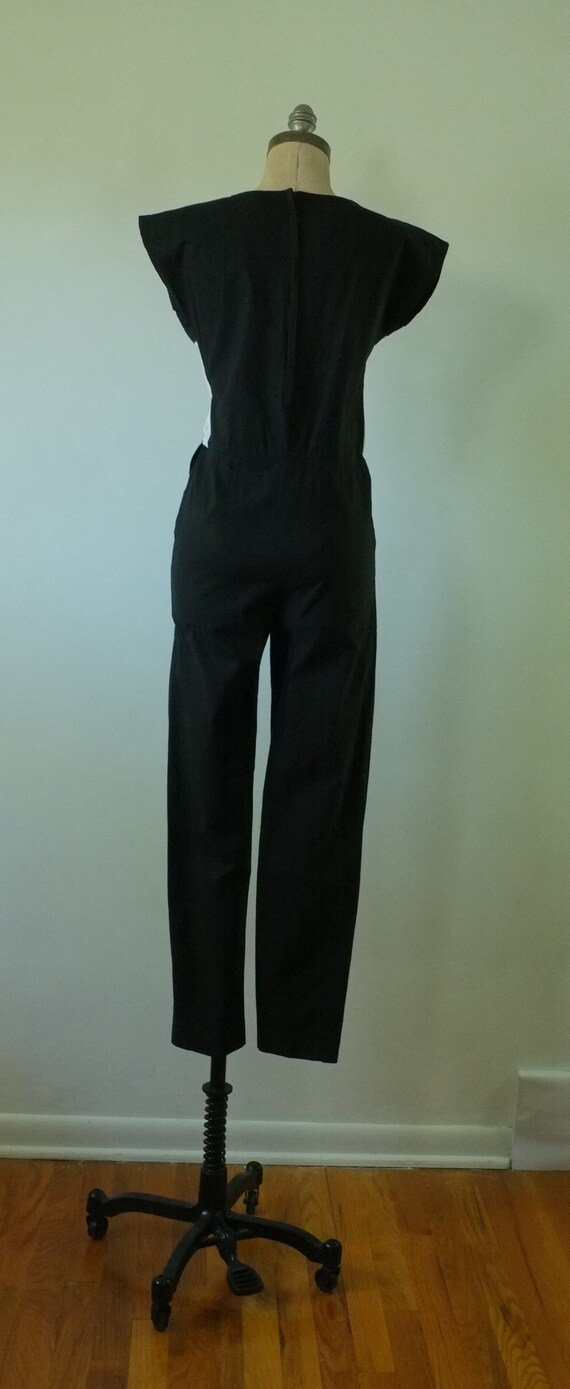 Vintage 1970s jumpsuit | vintage black + white ju… - image 5