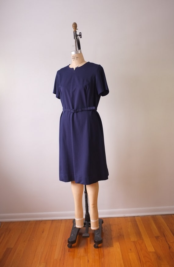 vintage navy dress & jacket set | vintage 1970s n… - image 3