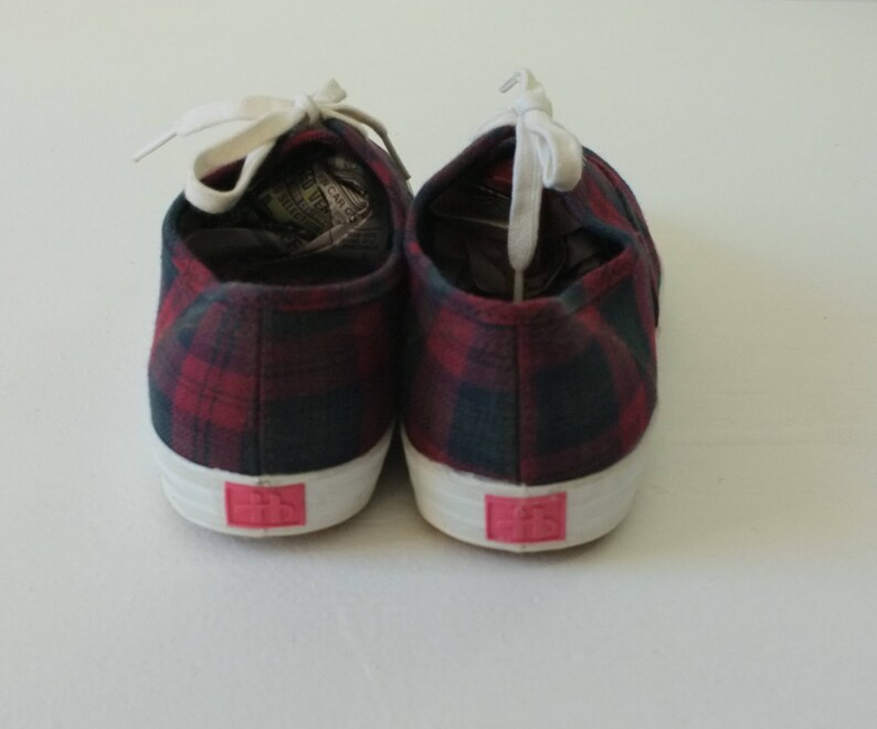 Vintage Plaid Tennis Shoes Vintage Plaid Sneakers Vintage - Etsy