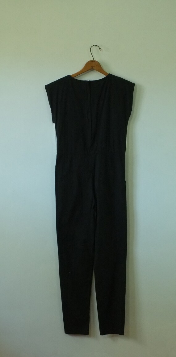 Vintage 1970s jumpsuit | vintage black + white ju… - image 9