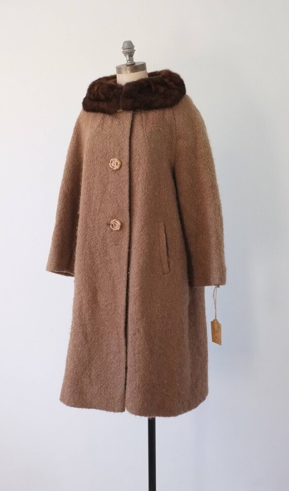 vintage coat |  brown boucle wool coat | 1960s br… - image 2