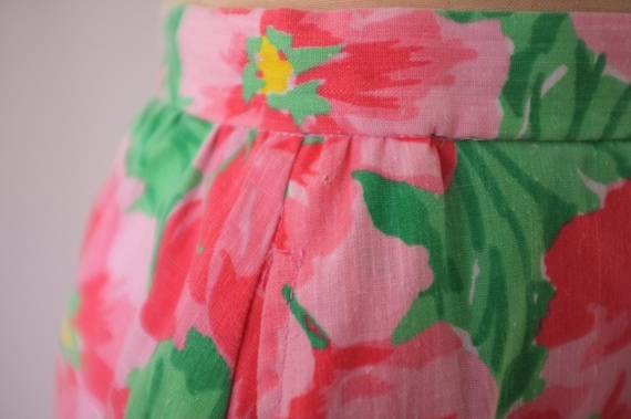 vintage floral maxi skirt | vintage pink and gree… - image 10