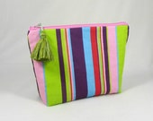 Cosmetic bag,  Toiletry bag,  Cosmetic organiser,   Womens zipper pouch,  Pouch with pockets, Make up bag