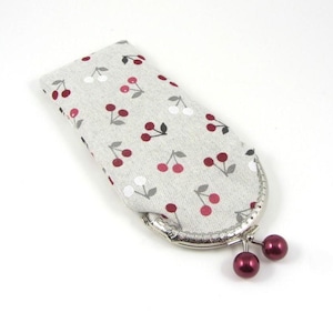 Cherry Fabric Glasses Case: Handstitched Padded Spectacle Holder