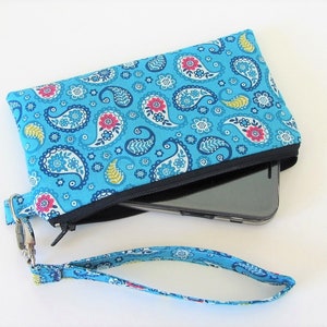 Paisley-telefoonzakje, hoesje voor mobiele telefoon, handgemaakte iPhone-portemonnee, afneembare riem, reistasje schoudertasje, cadeau voor vrouwen