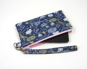 Custodia da polso, custodia per i Phone, pochette a portafoglio con zip, pochette da viaggio, ninfee, astuccio per penne