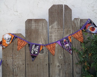 7+ foot long Spooky Halloween Banner/Bunting OOAK