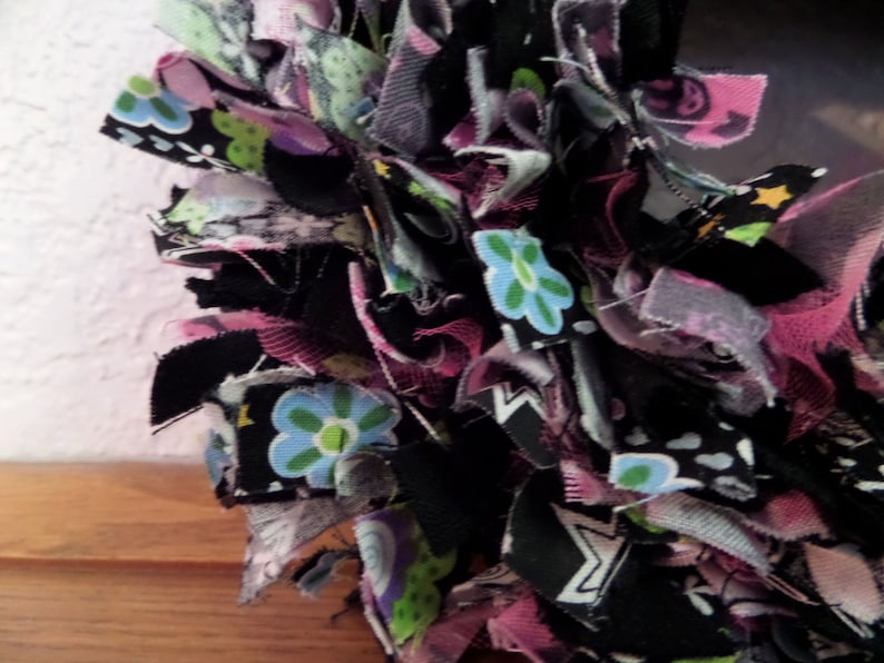 6 Tween Teen Girl Mini Rag Wreath Wall Decor