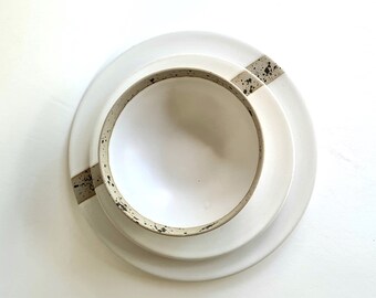 White dinnerware SetX3 - Kumiko ceramics