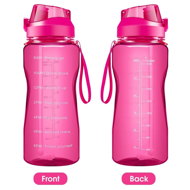 Water Bottle Tracker 64 Oz Motivational Water Bottle With Etsy