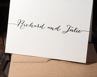 Personalized Letterpress Stationery, Thank You Card, Engagement Gift, Wedding Card, Monogram, Custom Monogram, Whimsical