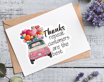 Thanks Repeat Customer Are The Best 2"x1.7" Sticker| Thank You| Supplies| Packaging Supplies| Cute Packaging| Envelope Seal| Labels| Sticker